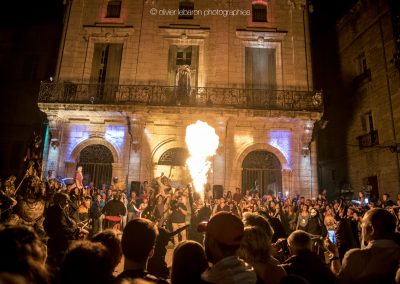 feu ronde des totem et des géants à Pézenas