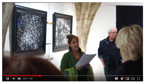 Lecture des textes exposition Terroirs d’impression à Pézenas